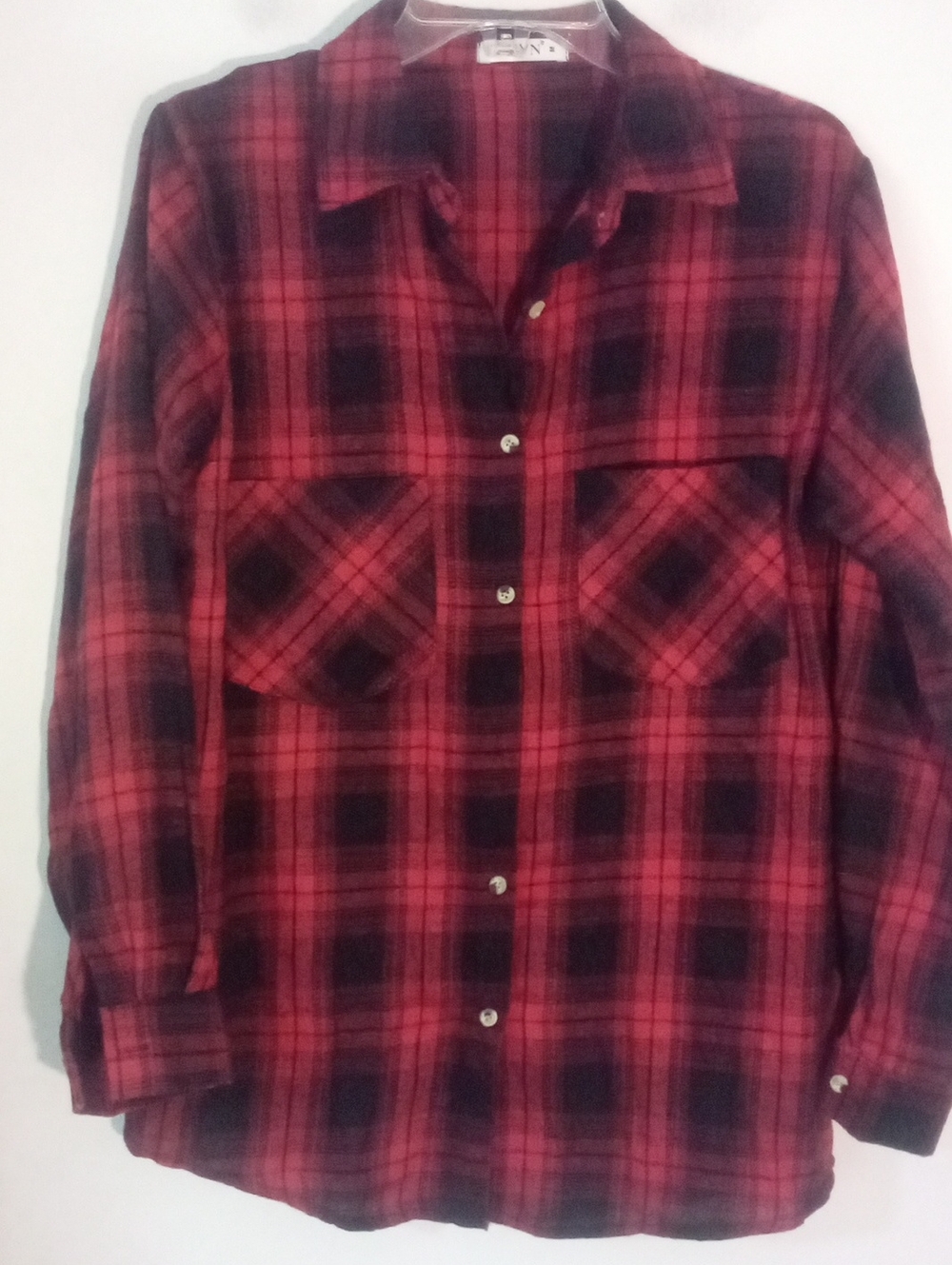 * UNV Men's Red Plaid Button-Up Shirt Medium New NWOT